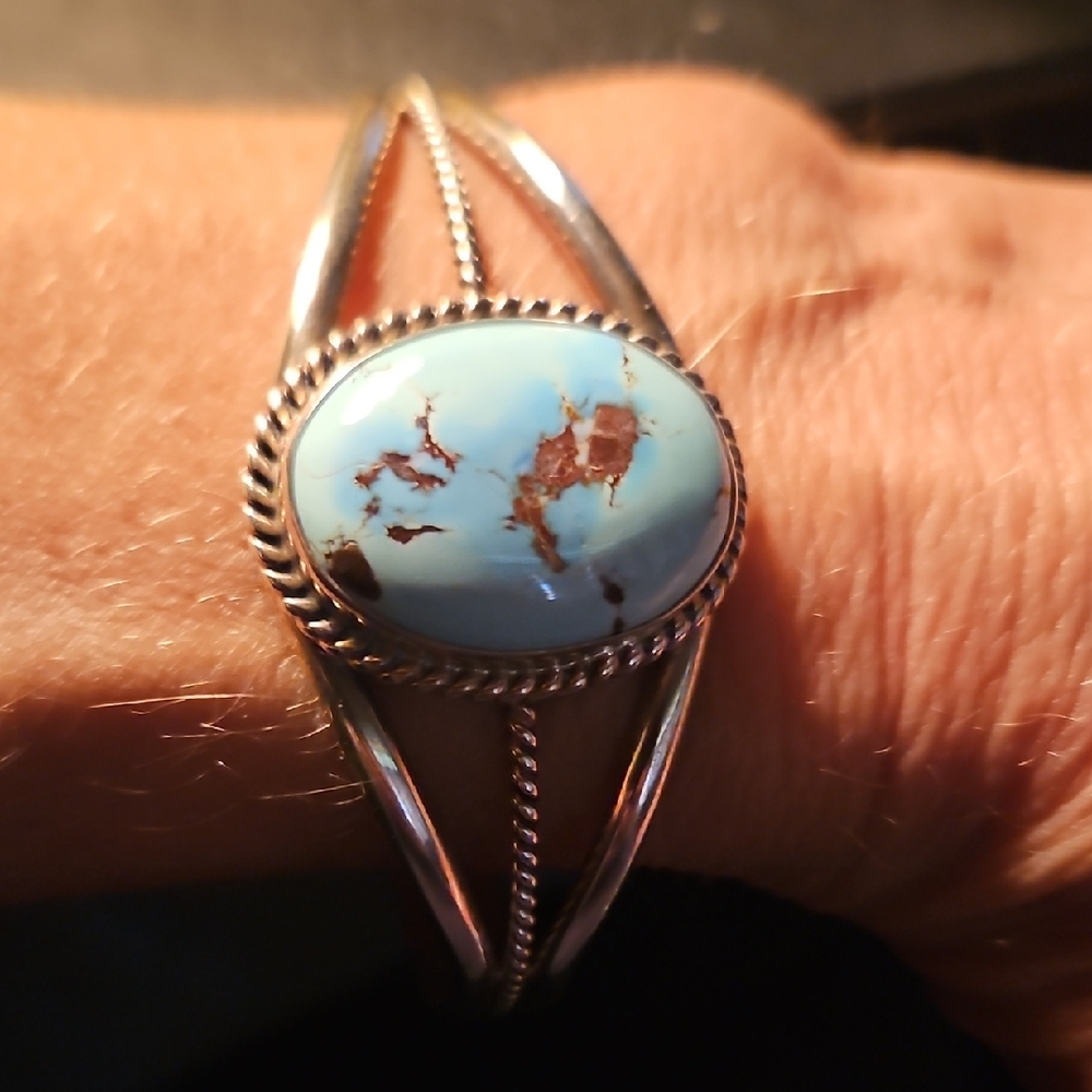 Golden Hills Turquoise Sterling Silver Cuff Bracelet